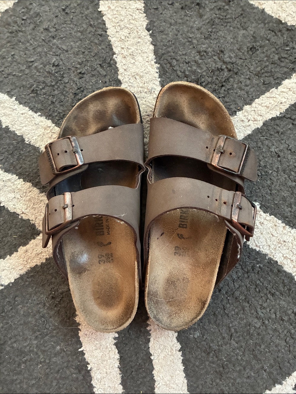 Birkenstock Women’s Brown Double-Buckle Slide Sandals